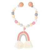 champracer Kinderwagen Spielzeug, Kinderauto Spielzeug, Kinderwagenkette aus Holz, Anhänger Spielzeuge Set für Baby, für Kinderbett, Autositz, Babyschale, Neugeborene Geschenk (B)