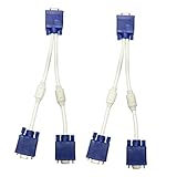 KICHOUSE 2Stücke Vga Splitter Kabel Out Adapter Für Dual Vga Ausgang Männchen Doppelte Weibliche Buchse Für Gleichzeitige Anzeige Monitoren