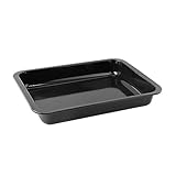Zenker Ofenbackform (40 x 6 x 29 cm) SPECIAL COOKING, rechteckige Auflaufform mit Emaille-Versiegelung, Backform mit extra hohem Rand (Farbe: Schwarz), Menge: 1 Stück