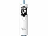 newgen medicals Ohrfieberthermometer: Medizinisches 3in1-Infrarot-Thermometer, App, Oberflächen-Messung (Stirnfieberthermometer, Digitalfieberthermometer, Senioren Handy)