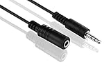 PerfectHD 3m Klinkenkabel Verlängerung 3,5mm | AUX Kabel | Audio Stereo Klinkenkabel | 3,5mm Stecker auf 3,5mm Buchse | Verlängerungskabel für Kopfhörer Smartphones Tablet Handy PC KFZ HiFi | Schwarz