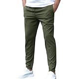 TTFDJG Sommerhosen Herren Lang 7/8 Sommer Hose Leicht Stretchhose Chino Hose Regular Fit Herrenhosen Bequem Stretch Sporthose Dünne Jogginghose Lässig Stoffhose Elegant Track Pants Herren