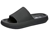 Lico Unisex Hawaii Badesandalen, Schwarz, 45 EU