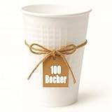 PLS GROUP® 100x Glühweinbecher 200ml/250ml | Einweg Glühwein Becher | Hitzebeständiger Thermobecher 0,25L | Trinkbecher Heißgetränkebecher geschäumtes PP