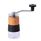 Handmühle Einstellbare Kaffeemühle aus Edelstahl für Reisen (Gelb)