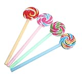 FUNNETOYU Lollipop-Gelstift Pastell Stifte für Stifte mit Rollerball am Clip süße Stifte Student Schreibwaren Stifte feine Spitze Journaling Stift Gel -Tintenstifte Gelroller Plastik
