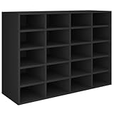 HETFTJN Kleines Schuhregal Shoe Rack Cabinet Camping Schrank Apothekerschrank Küche - Schuhregal Holzwerkstoff 92x30x67,5 cm Schwarz für Schlafzimmer Wohnbereich Eingangshalle Garderobe