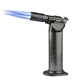 Einstellbarer Flambierbrenner, Küchenbrenner, Nachfüllbar Küchenbrenner, Hochwertiger Flammenwerfer Sturmfeuerzeug Lötbrenner für BBQ Camping Grill Schweißen Kamin Backen(Butan Nicht Inbegriffen)