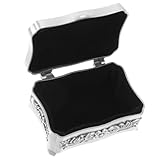 CALLARON Katholische Geschenkbox Kette speichern Perlen tragbar Gold aufbewahrungsdose storage boxes Antikes Schmuckkästchen Schmuckbehälter Kleinigkeiten-Organizer Zinklegierung Silver