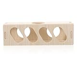 ERINGOGO Hamster Tunnel aus Natürlichem Holz Geräumiges Versteck für Kleine Haustiere Wie Zwerghamster Meerschweinchen und Ratten Fördert Bewegung und Bietet Sicheren Rückzugsort