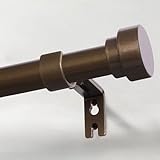 IFELS Strapazierfähige Gardinenstangen für Fenster, 121,9 bis 213,3 cm, 2,5 cm, bronzefarbene Gardinenstange für Schlafzimmer, Wohnzimmer, Outdoor, verstellbar, einfach zu installieren, modern,