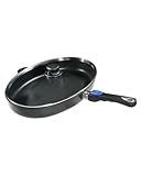 Set Gundel GUSS-FISCHPFANNE mit Glasdeckel, 41 x 27 cm, Höhe 5cm, Titan-Keramik-Oberfläche, PFOA-frei, Akku-Therm Boden, abnehmbarer Stiel