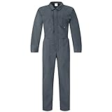 BWOLF Bravo Arbeitsoverall Herren Mit Reißverschluss und 6 Taschen - Arbeitskleidung (Grau, XL)