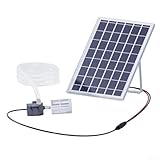 Yuanpgky 9 V 10 W solarbetriebenes Wasser für Aquarien und Gartenbrunnen, 12 V DC Tauchteich mit 2 m Schlauch und Filter, kompatibel mit Aquarien