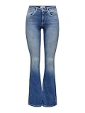 ONLY Damen Onlblush Life Mid Flared Bb Rea1319 Noos Jeans, Medium Blue Denim, M / 30L EU