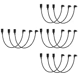 Angoily 4 Sätze Für Usb-kabel Hub Usb-c-kabel Usb-c-ladegerät Usb-ladestation Usb-power-board Usb-c-zu-usb-ladekabel Rechts Black 4-adriger 28awg Sauerstofffreier Kupferdraht 3 Stück * 4