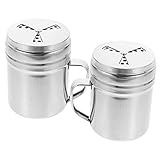 CHICAMPERA 2 Stück Gewürzflaschen mit Handgriff Vielseitige Gewürzdosen für Salz Pfeffer Chili für Küche Grill Camping und