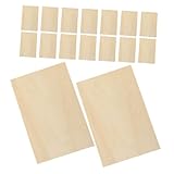 Mobestech 24 Stück Teiliges DIY Holzplatten aus Sperrholz Glatt und Splitterfrei für Gravur Bastelprojekte Heimwerker Holzrohlinge zum Bemalen und Dekorieren