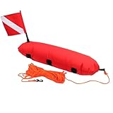 Zanthicia Verlängertes Blasdüsen Bojensignal für einfaches und effizientes Aufpumpen, Tauchen, Aufblasen von Nylon Boje, Rot