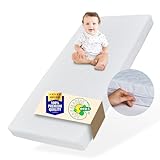 Matratze 60x120 Baby Kindermatratze 60x120 cm mit waschbarem Bezug für Kinder 10 cm hoch, Wendematratze eco5 Zertifizierung für Kinderbett Bodenbett