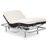 Geriafy - Lattenrost elektrisch verstellbar | Orthopädische Matratze 20 cm. Visco Plus (80x190, Kabelsteuerung)