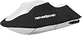 Jet Ski Bootsabdeckung Neverland 210D Bootspersenning Jet Ski Cover wasserdichte Motorbootabdeckung Bootsabdeckplane Bootsplane für Motorboote Schwarz + Silber