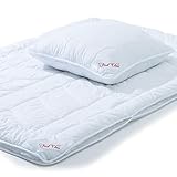 CelinaTex First Class 4 Jahreszeiten Steppdecken 135 x 200 cm Set mit 1x Kopfkissen 80 x 80 cm Winter Sommer Steppdecke