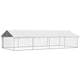 vidaXL Outdoor Hundezwinger Dach 600x300x150cm Hundekäfig Hundehaus Hundehütte
