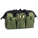 Sandyseptember Oxford Gartenschürzen-Set mit mehreren Taschen und verstellbarem Riemen für Gartenarbeit im Freien