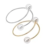 VALICLUD 2 Stück Teiliges Perlen Vorhang Raffhalter Elegante Fenster Gardinenhalter mit Sicherem Verschluss Modernes Design in Gold und Silber Dekorative Bindebänder für Wohnzimmer