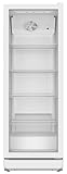 SCHOEPF GKS300S - 300 L - gewerblicher Getränkekühlschrank - Umluft - Glastür-Kühlschrank - 4 verstellbare Drahtablagen - Weiß - 169cm Höhe