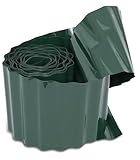 Windhager Rasenkante, Raseneinfassung, Beeteinfassung, Beetbegrenzung, Mähkante, Grün, 500 g/m², 9 m x 15 cm, 06248