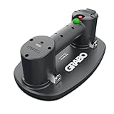 Nemo Grabo Elektrischer Vakuum-Saugnapfheber für Holz, Trockenbau, Granit, Glas, Fliesen, Beton, mit zusätzlicher Batterie, Ersatz-Gummischaumdichtung