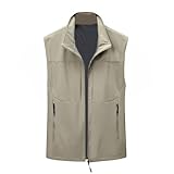 Herren-Outdoor-Weste, leichte Angelweste, schnell trocknend, dünne Wanderweste, ärmellos, atmungsaktiv, Sommer, Sportweste, Fotografie, lockere Passform, Pferde-Clip, Reiseweste, khaki, L