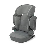 Foppapedretti Kindersitz Open I-Size für Kinder von 100 bis 150 cm, 3-12 Jahre, ECE R129, Dualfix-Befestigung (Isofix und nicht), Seitenaufprallschutz, abnehmbarer Bezug, grau