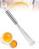 JUKOTA 1 Stück Edelstahl Schneebesen Kugeln,10 Drähte Rührbesen für Kochen Mischen Schlagen Rühren Der Mattierte Griff Ist Nicht Leicht Verrutschen zu Rosten und Weist Eine Gute Zähigkeit Auf(10 Zoll)