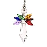 Regenbogenengel-Kristall-Sonnenfänger, bunter Anhänger, hängende Dekoration, Dropshipping für Auto, Zuhause, M7m3