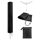 yotutun Abdeckung Wäschespinne für Wäschespinne Schutzhülle mit Reißverschluss, Schutzhülle für Wäschespinne 210D Oxford Wasserdicht Hulle für Wäscheschirme (180x16x16cm)