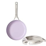 Tjean 26cm Keramikpfanne Antihaft für Induktion/Gas/Elektro, ohne PFTE/PFOA/PFAS, Edelstahlgriff, backofenfest bis 280°C (Flieder)