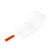 BAZEITFLOW 1 Stück Grillnetz Grillspatel Utensil Grillrost zum Grillen Grillrost Grilldraht im Freien Werkzeug Grillkäfig für Gemüse Backnetz Grillkörbe für den Außengrill Mesh-Grill Eisen