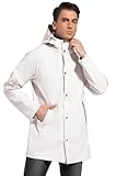 UNIQUEBELLA Regenjacke Herren Wasserdichter, Regenmantel mit Kapuze für Männer Atmungsaktiv Windbreaker Winddichter Outdoor Herren mantel Leichtgewicht