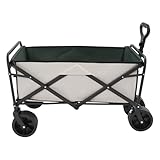 8 Zoll Faltbarer Handkarren, 89.5x51cm Handwagen Transportwagen Klappbar, Tragfähigkeit 115KG, Gartenwagen Einkaufswagen, Klapphandwagen, Klappwagen für Strand, Garten, Park