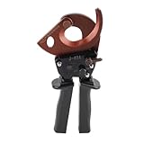 J40A 300 mm² Ratschen-Kabelschere in Industriequalität, Drahtschneidewerkzeug mit geschmiedeter Manganstahlklinge, robuste handbetriebene Schneidschere für Kupfer-Aluminium-Drähte