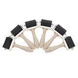 Supvox 6 Stück Gummiwalzen für Druckgrafik Handliche Bastelwalzen mit Ergonomischem Griff Kunststoffwalze für Stempel Ölmalerei und Scrapbooking