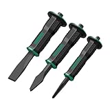 LOVIVER 3X Felsmeißel Set Mehrzweck Anti Slip Ziegelmeißel für Mörserziegelfliesen