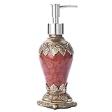 minkissy -abfüllung Vintage Seifenspender Badezimmerseifenspender Aus Gebürstetem Nickel Mini-reiseflaschen Reiseshampoo Schaumseifenspender Pumpe Deckel Gel Reisesprühflasche Rot Harz