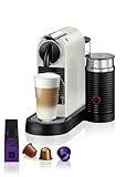 Nespresso De'Longhi Citiz & Milk EN267.WAE Kaffeekapselmaschine mit Aeroccino Milchaufschäumer Creme Weiß 19 Bar Pumpendruck für Milchrezepte, Espresso & Lungo