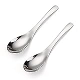 AOOSY Dicke, schwere Suppenlöffel, hochwertige Suppenlöffel aus Edelstahl, Esslöffel, 2er-Set
