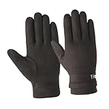 Perfeclan Winterhandschuhe Outdoor-Sportausrüstung zum Skifahren Klettern Skaten Radfahren Wandern, Schwarz