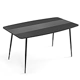 Mondeer Esstisch 150 x 85 cm, Esszimmertischefür 4-6 Personen, Modern Küchentisch für Esszimmer Küche Wohnzimmer, Schwarz
